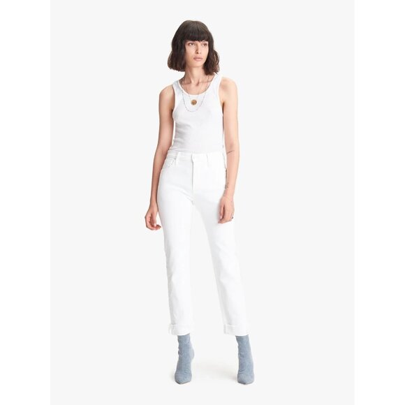 NWT Mother Superior Scrapper Cuff Ankle Fray in Totally Innocent Crop Jeans 29